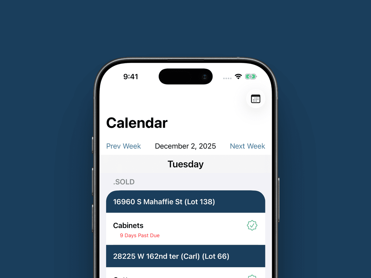 BuildStep Calendar view showing scheduled tasks